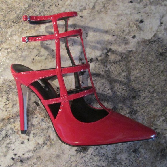 ๐๐ GUESS MACYโS RED PATENT STILLETTO SIZE 7M ๐๐ - Picture 8 of 15